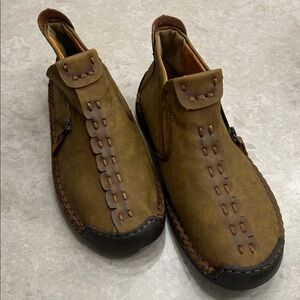 Men's Brown Leather Slip-On Loafers